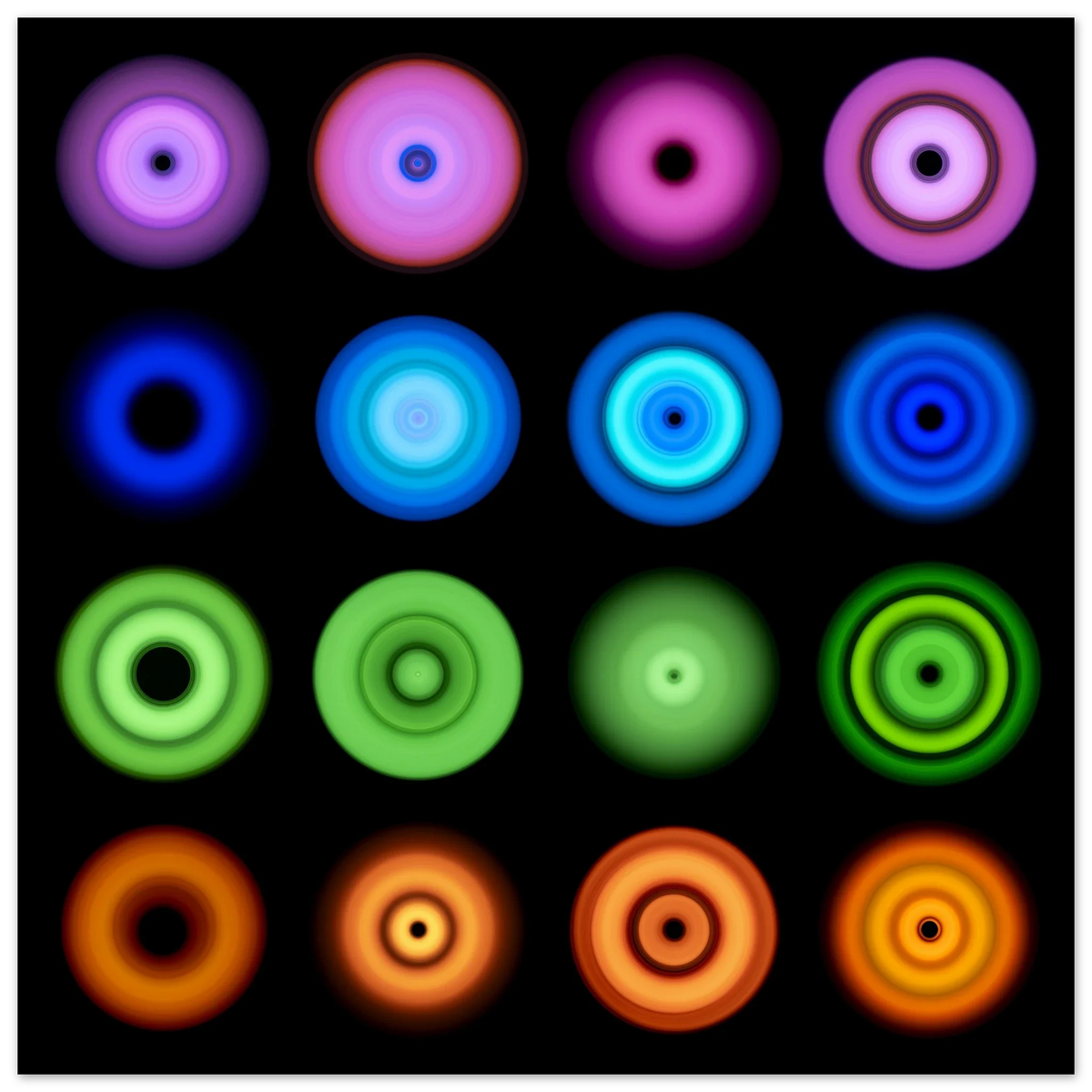Abstract circular light art prints — Matrix Series collection by Michael Hill Photography