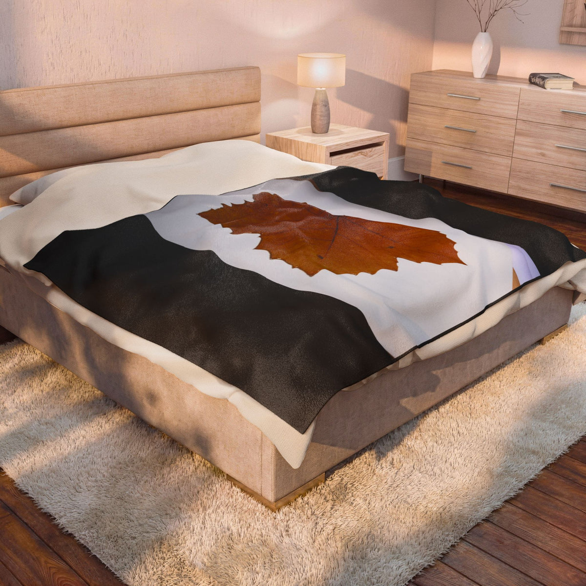 Autumn Form | Velveteen Plush Blanket