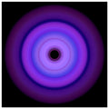 Circular aperture pattern with concentric rings transitioning from dark violet center to ice blue outer edges on a white background.